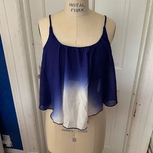 Deb ombré flowy crop tank top
